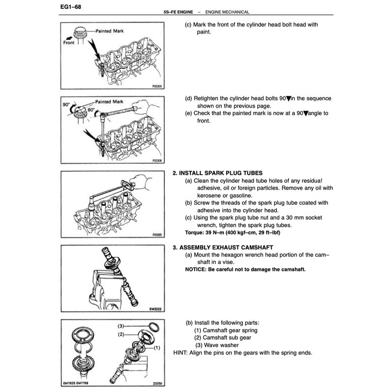 TOYOTA CAMRY III ACV10 (1991-1996) SERVICE WORKSHOP MANUAL - Image 8