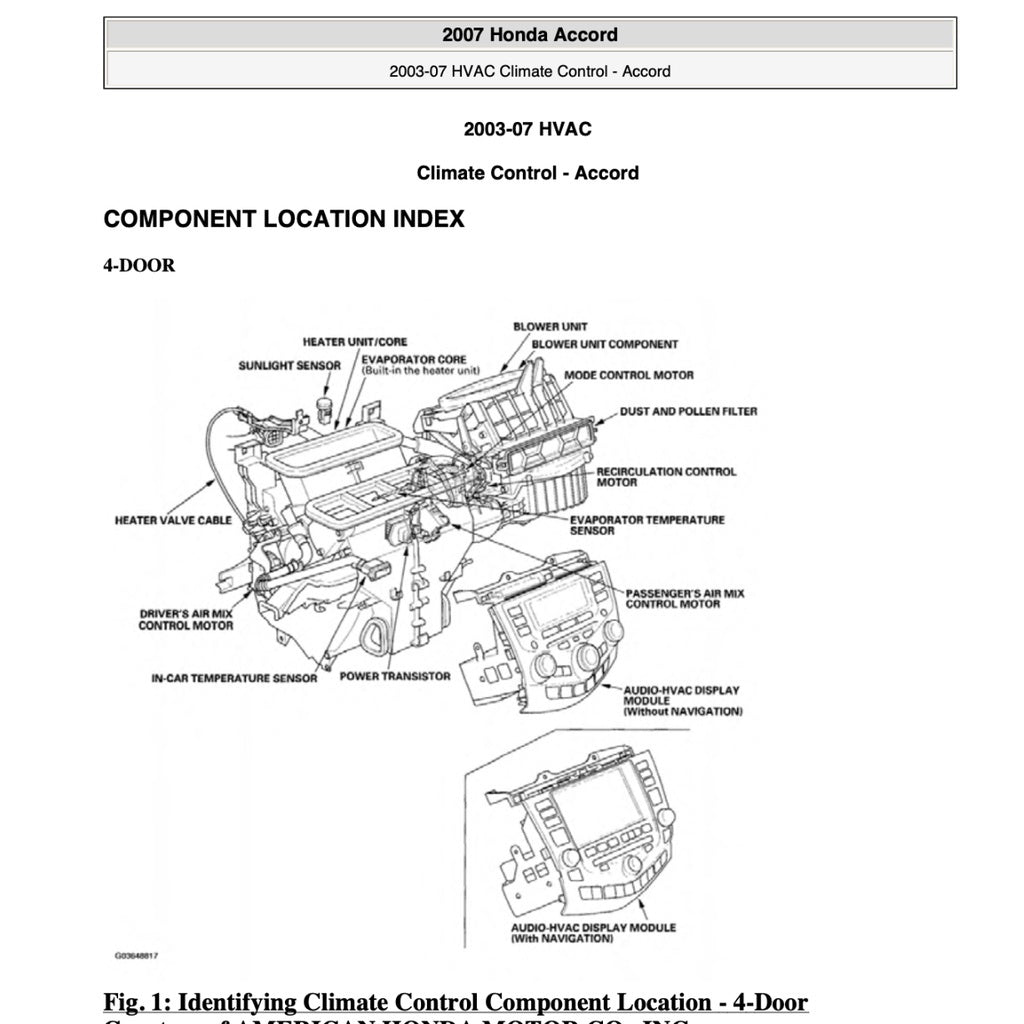 HONDA ACCORD 7 CL (2003-2008) SERVICE WORKSHOP MANUAL - Image 7