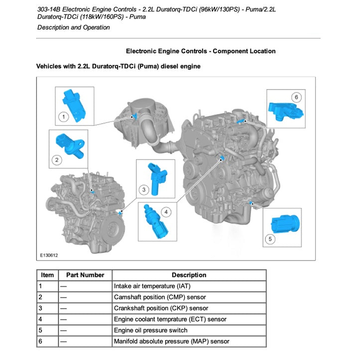 FORD ENGINE DURATORQ /PUMA 2.2.L TDCI SERVICE WORKSHOP MANUAL - Image 9