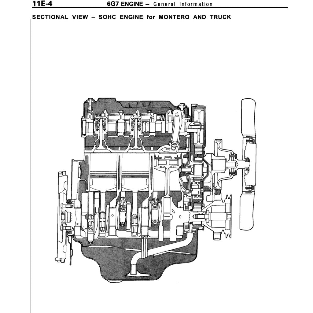 MITSUBISHI ENGINE ALL SERIES 3G/4G/4D/4A/4M/6A/6G/F8/F9 (1985-2005) REPAIR & SERVICE WORKSHOP MANUAL - Image 7