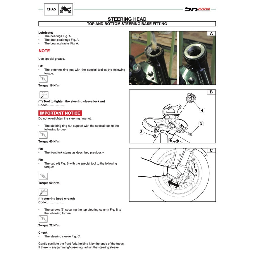 BENELLI BN600 R (2014-2018) SERVICE WORKSHOP MANUAL + PARTS CATALOGUE + OWNER'S MANUAL - Image 8