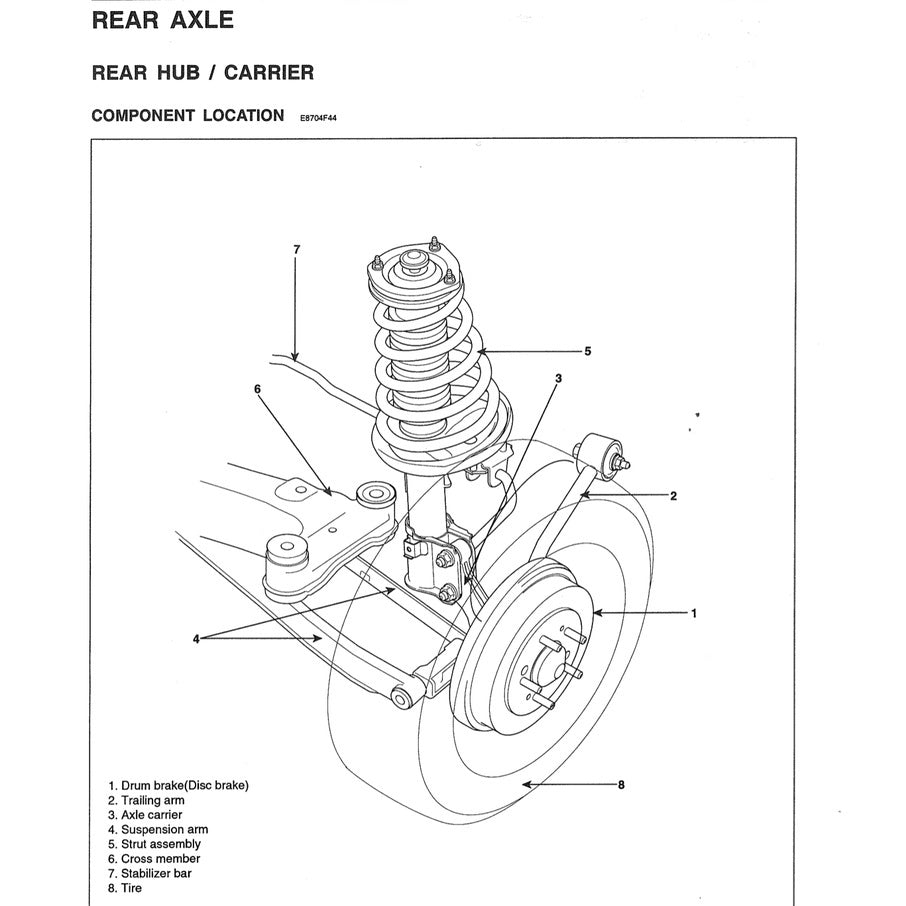 HYUNDAI TUCSON JM (2004-2009) SERVICE WORKSHOP MANUAL - Image 4