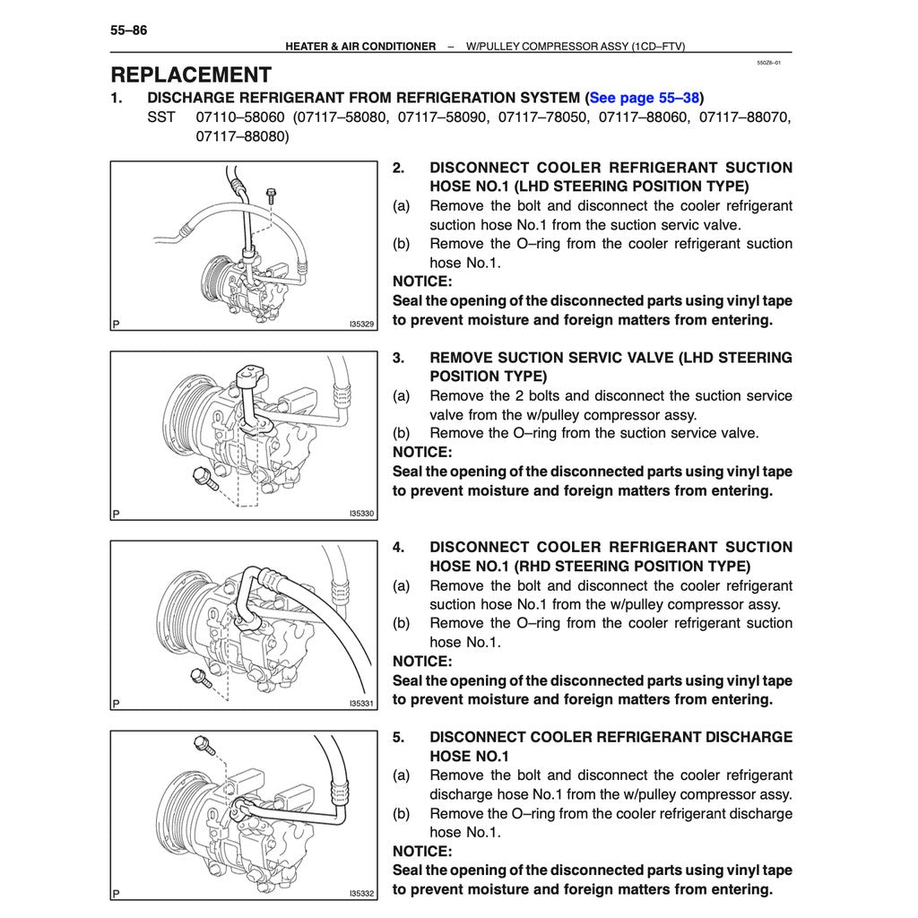 TOYOTA AVENSIS (2003-2009) SERVICE WORKSHOP MANUAL - Image 8