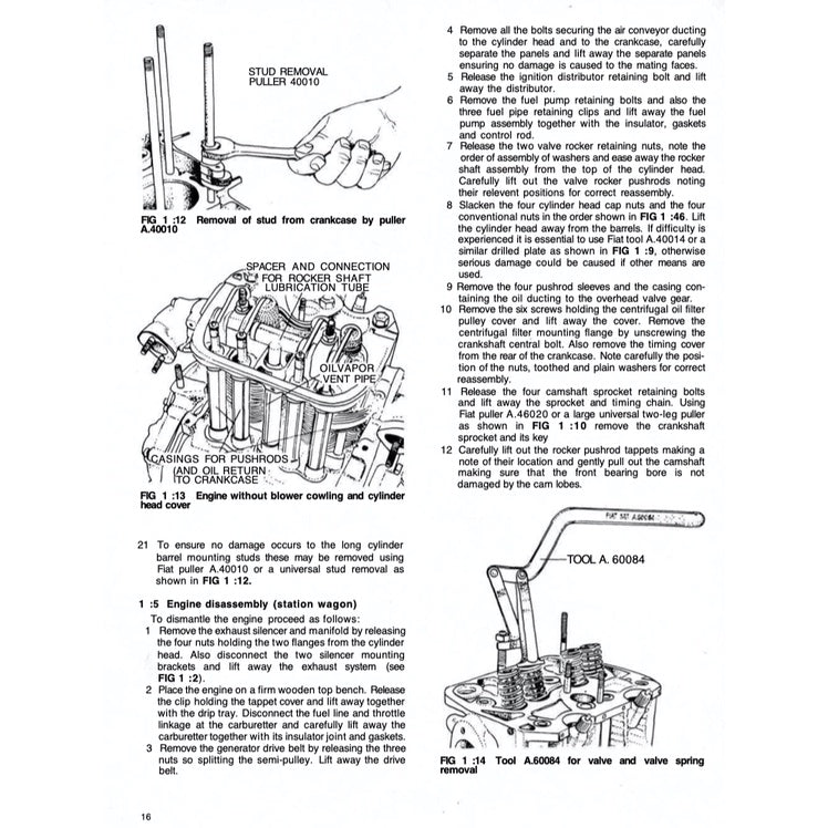 FIAT 500 D/F/L (1957-1974) SERVICE WORKSHOP MANUAL + OWNER's MANUAL - Image 4