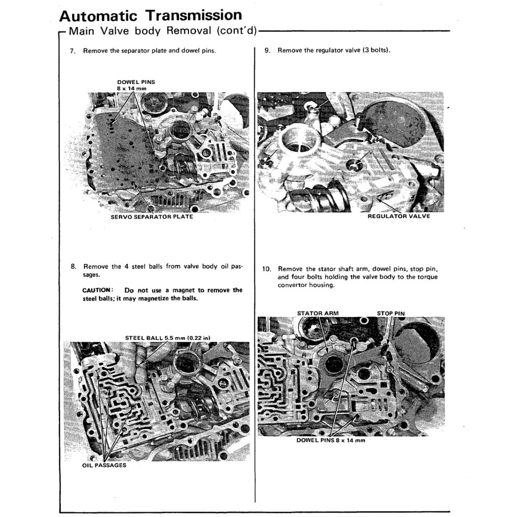 HONDA PRELUDE AB B1-6 BB (1982-1986) SERVICE WORKSHOP MANUAL - Image 8