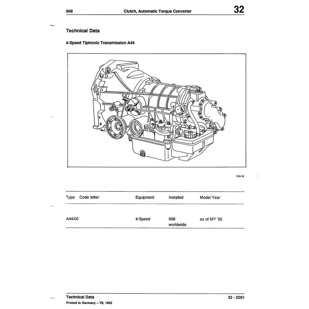 PORSCHE 968 (1991-1995) SERVICE WORKSHOP MANUAL - Image 7