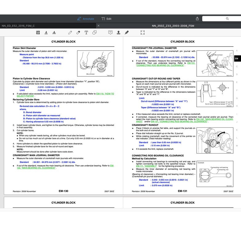 NISSAN 350-Z / Z33 (2003-2009) SERVICE WORKSHOP MANUAL - Image 7