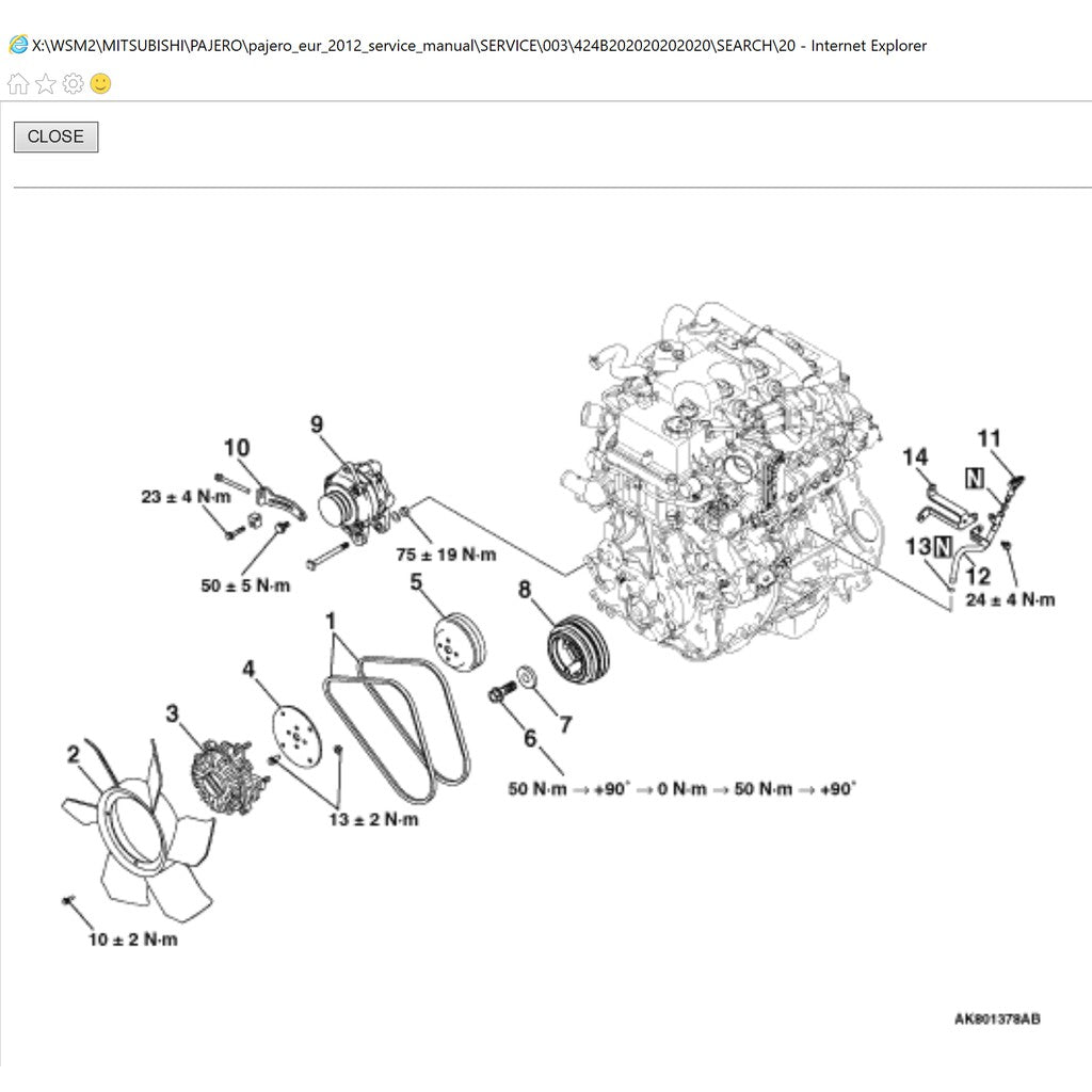 MITSUBISHI PAJERO IV V80/V90 (2006-2021) SERVICE WORKSHOP MANUAL - Image 16