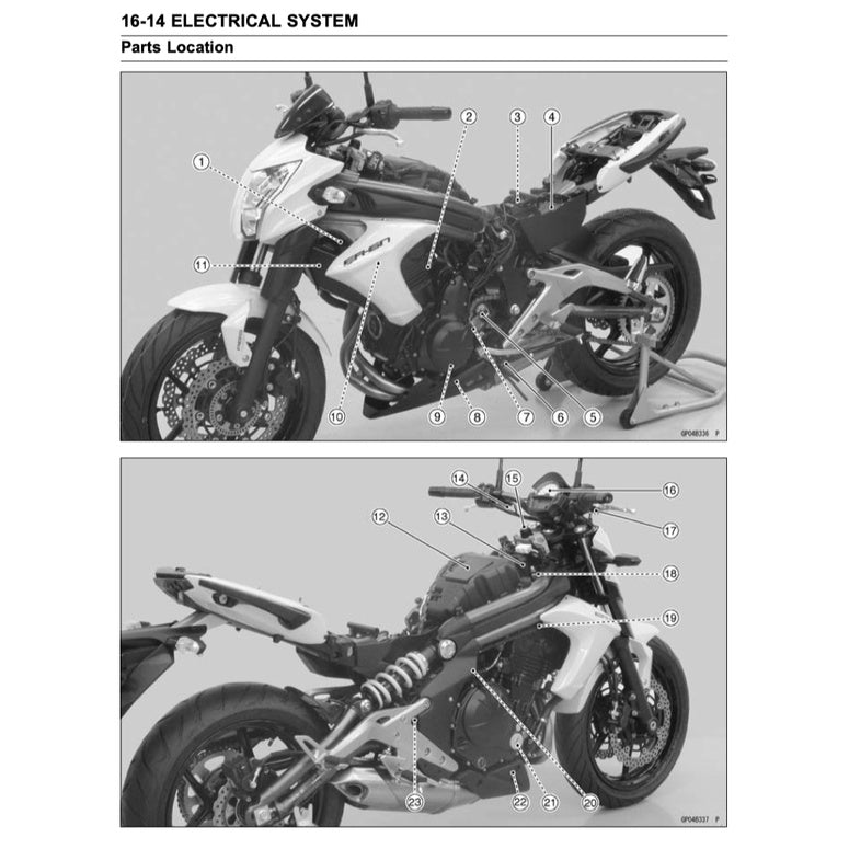 KAWASAKI ER-6n ER6n (2006-2016) SERVICE WORKSHOP MANUAL + PARTS CATALOGUE + OWNER'S MANUAL - Image 9