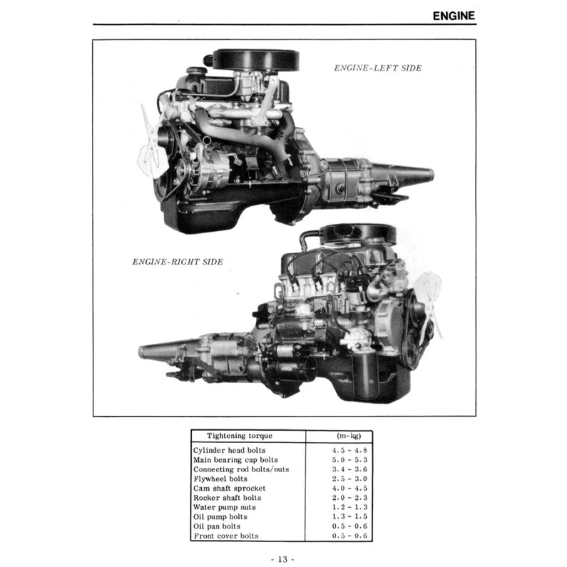 DATSUN 1000 B10 (1966-1969) SERVICE WORKSHOP MANUAL - Image 6