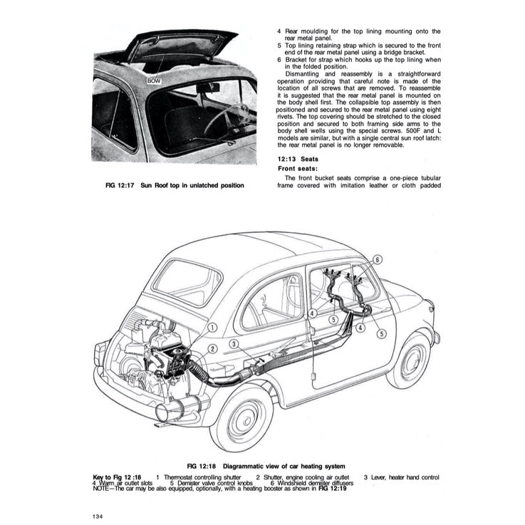 FIAT 500 D/F/L (1957-1974) SERVICE WORKSHOP MANUAL + OWNER's MANUAL - Image 10