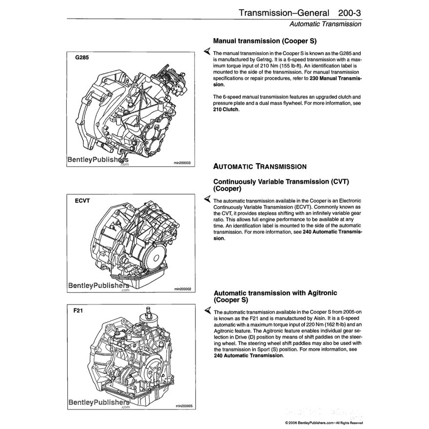 MINI COOPER S R50 R52 R53 JCW (2001-2006) WORKSHOP SERVICE REPAIR MANUAL - Image 7