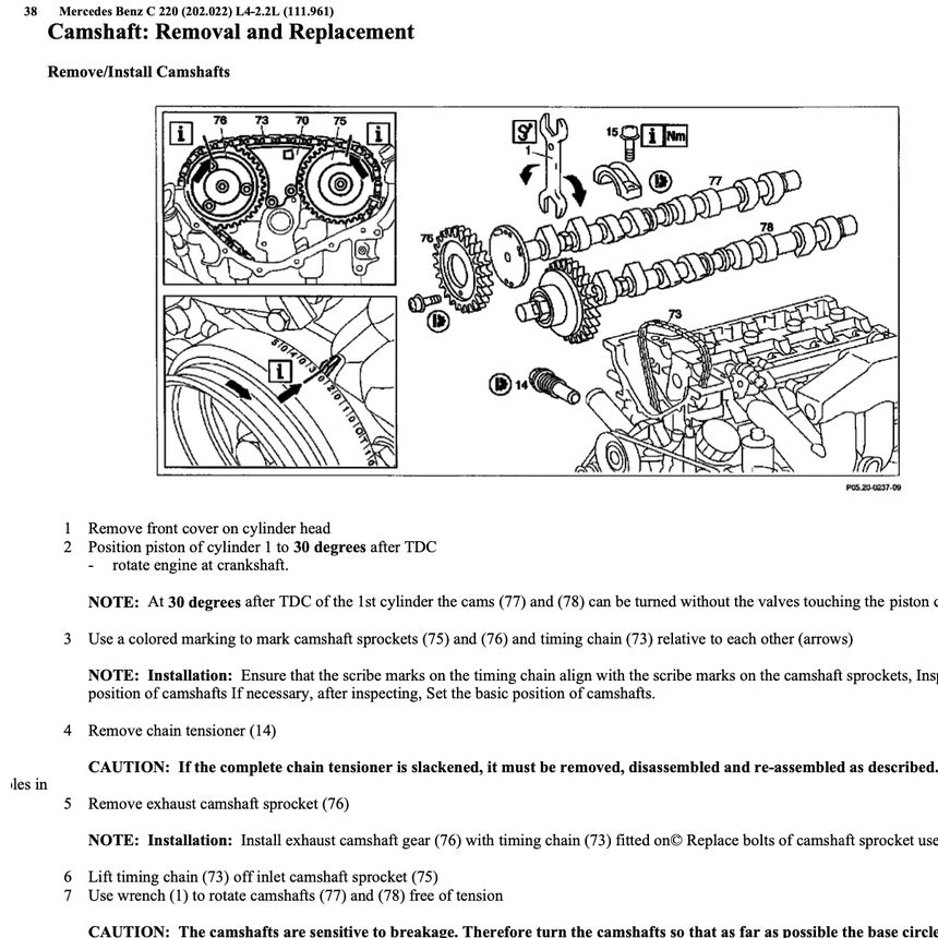 MERCEDES BENZ C-CLASS W202 M111 (1993-2000) SERVICE WORKSHOP MANUAL - Image 5