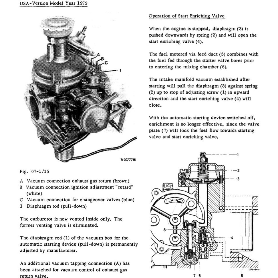 MERCEDES BENZ ENGINE M114 & M130 (1967-1976) SERVICE WORKSHOP MANUAL - Image 7