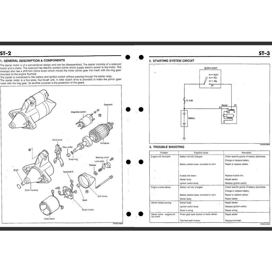 PERODUA KANCIL MKI (1990-2001) SERVICE WORKSHOP MANUAL - Image 8