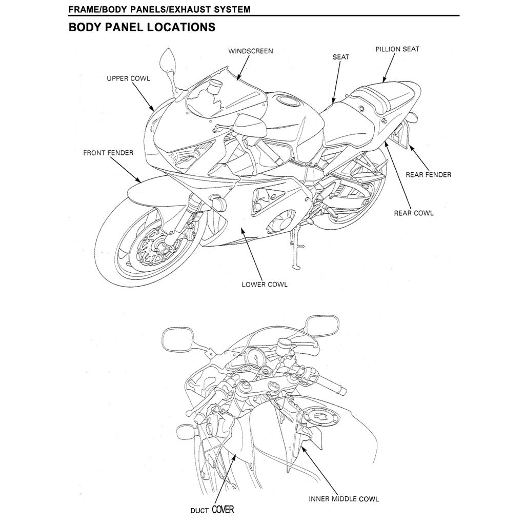 HONDA CBR954RR FIREBLADE (2002-2003) SERVICE REPAIR MANUAL + PARTS CATALOGUE + OWNER'S MANUAL - Image 3