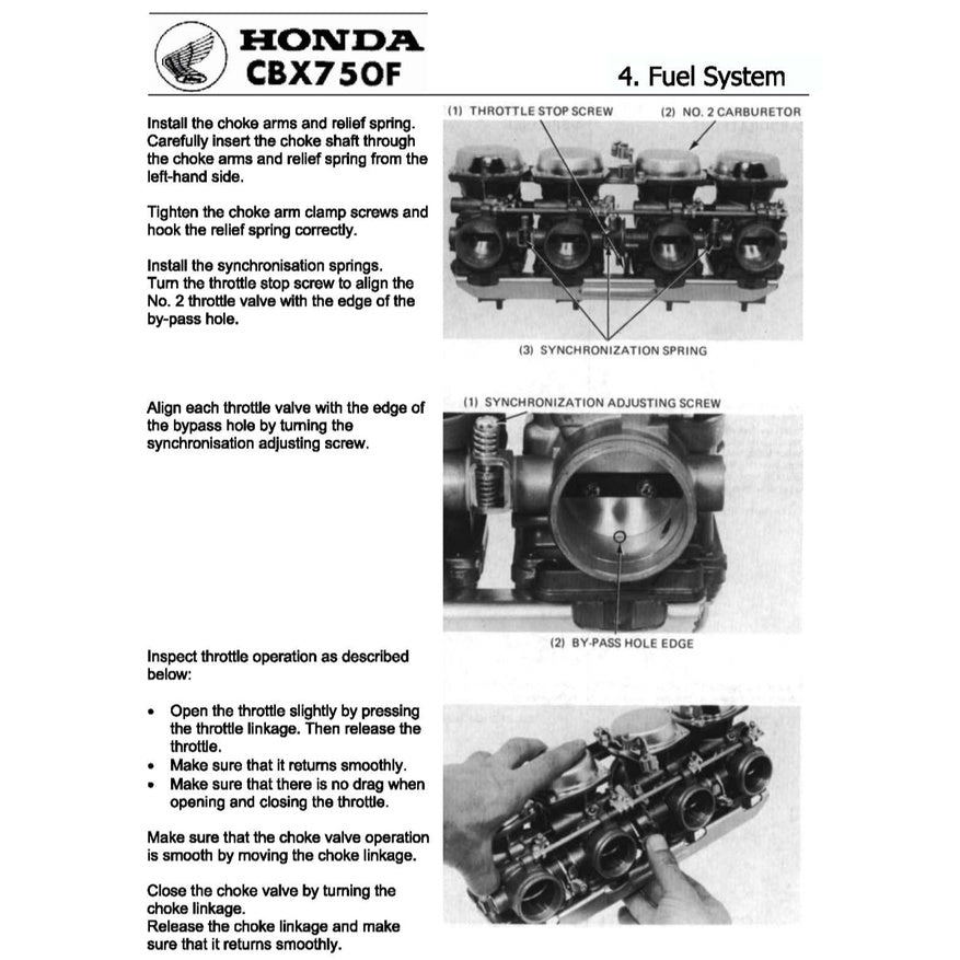 HONDA CBX 750F (1983-1988) SERVICE WORKSHOP MANUAL + PARTS CATALOGUE + OWNER'S MANUAL - Image 5