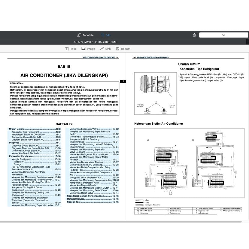 SUZUKI APV (2005-2009) SERVICE WORKSHOP MANUAL - BAHASA INDO VERSION - Image 9