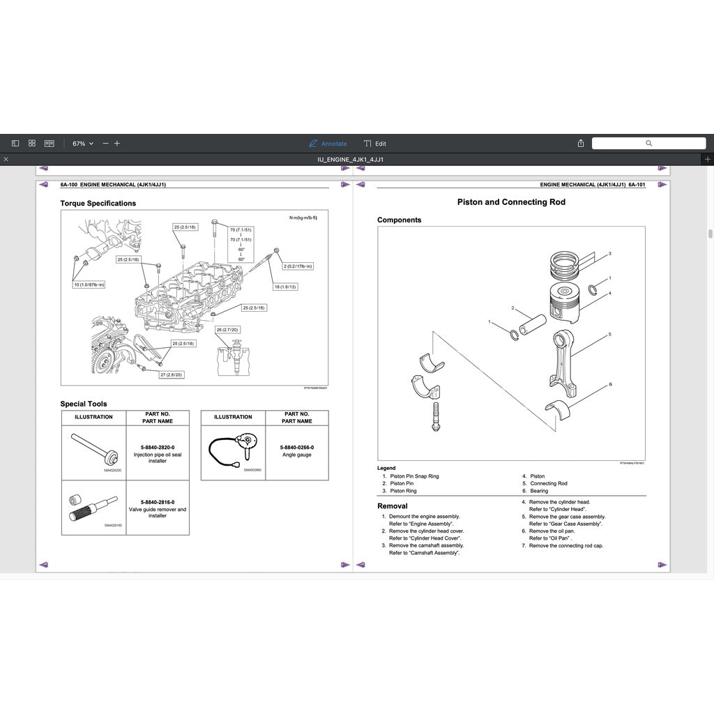 ISUZU ENGINE 4JK1 SERVICE WORKSHOP MANUAL- ISUZU D-MAX - Image 7