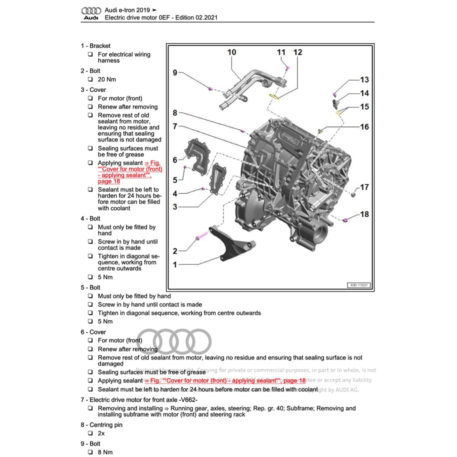 AUDI e-tron EV (2019+) SERVICE WORKSHOP MANUAL - Image 3