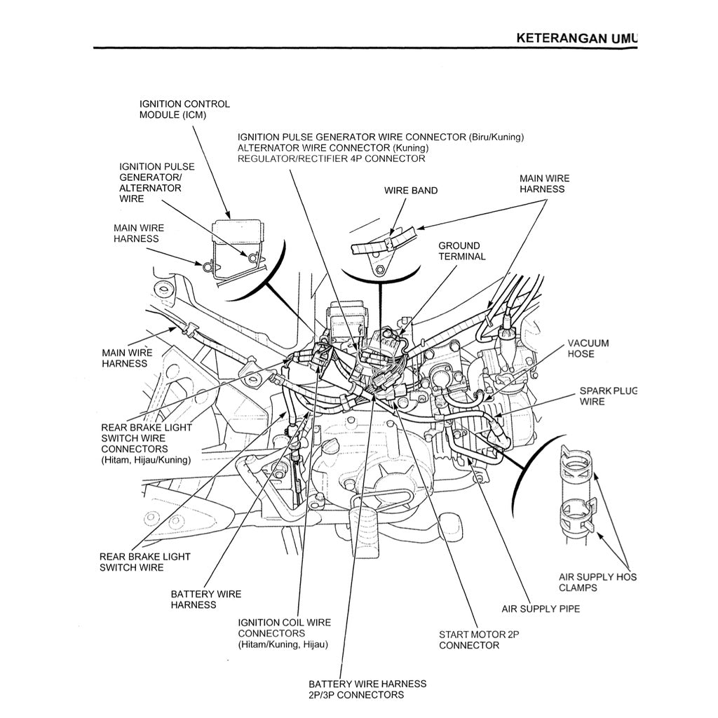 HONDA WAVE 110 SERVICE WORKSHOP MANUAL / BUKU PEDOMAN REPARASI - Image 9
