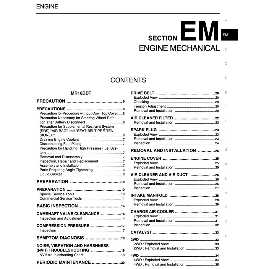 NISSAN JUKE F15 (2010-2019) SERVICE WORKSHOP MANUAL - Image 5