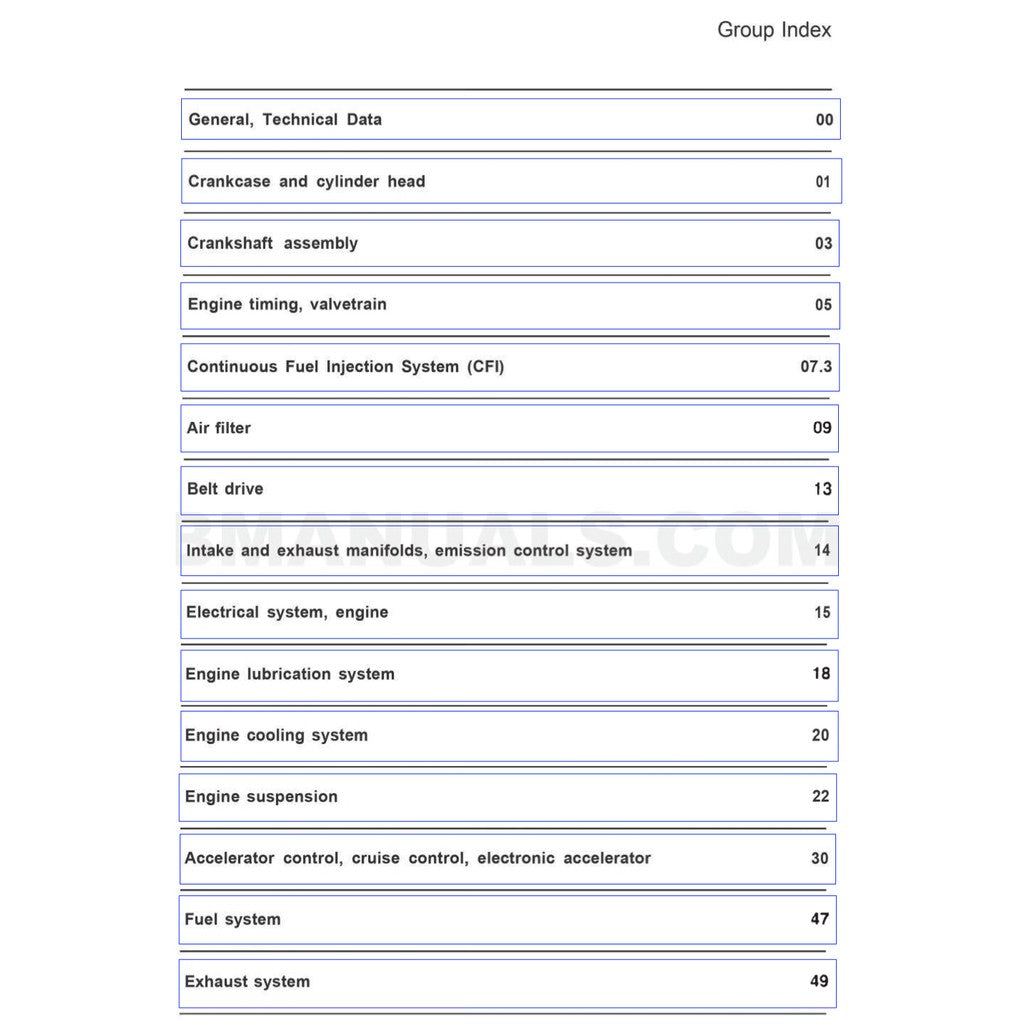 MERCEDES-BENZ ENGINE M115 (1968–1976) SERVICE WORKSHOP MANUAL - Image 3