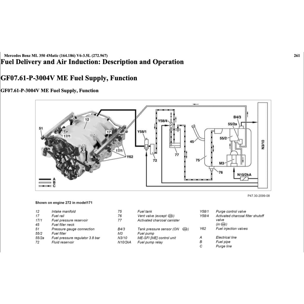 MERCEDES BENZ W164 M272 (2005-2011) SERVICE WORKSHOP MANUAL - Image 7