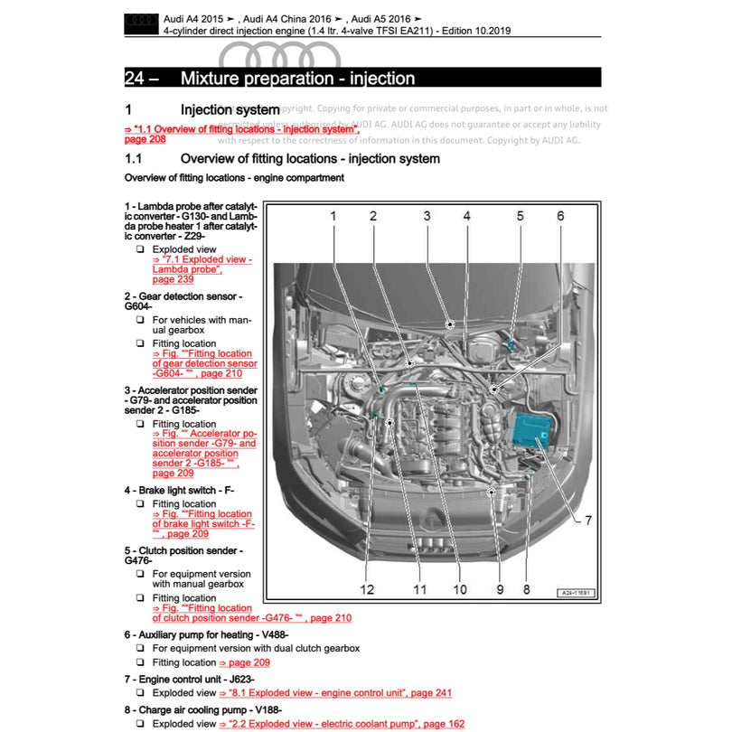 AUDI A4 B9 (2016-2024) SERVICE WORKSHOP MANUAL - Image 8