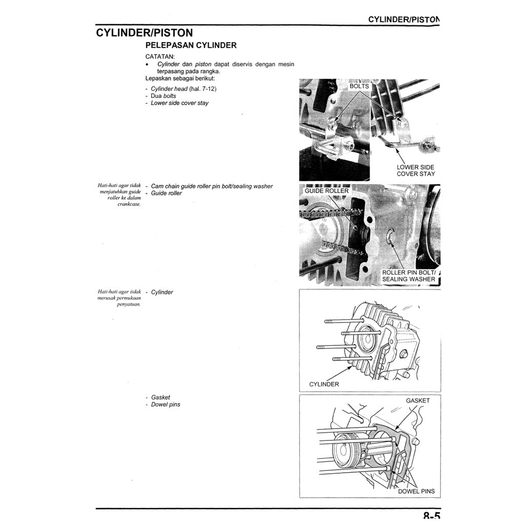 HONDA WAVE 110 SERVICE WORKSHOP MANUAL / BUKU PEDOMAN REPARASI - Image 10