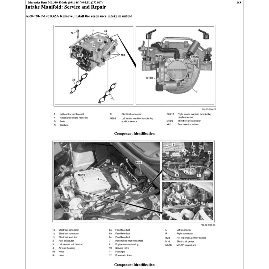 MERCEDES BENZ W164 M272 (2005-2011) SERVICE WORKSHOP MANUAL - Image 3