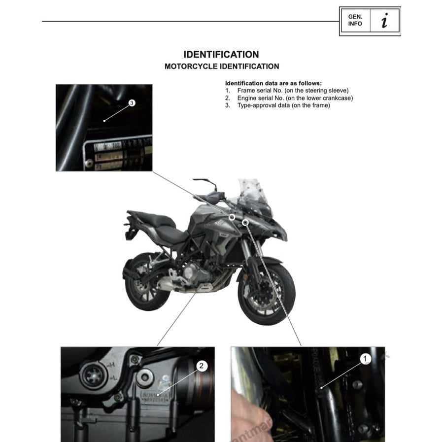 BENELLI TRK 502 (2017-2021) SERVICE WORKSHOP MANUAL + PARTS CATALOGUE + OWNER'S MANUAL - Image 4
