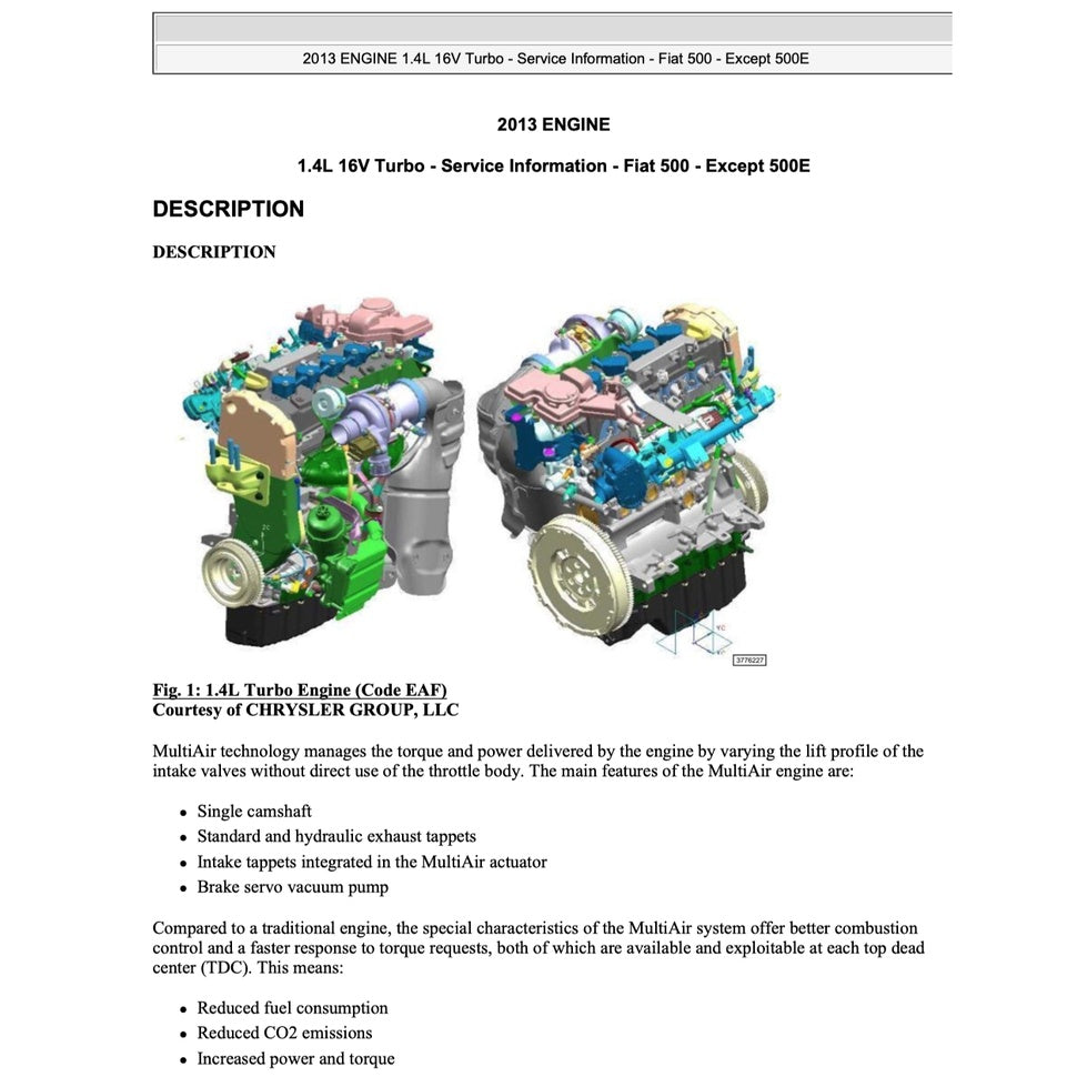 FIAT 500 (2009-2016) SERVICE WORKSHOP MANUAL - Image 3