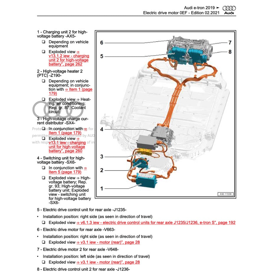 AUDI e-tron EV (2019+) SERVICE WORKSHOP MANUAL - Image 10