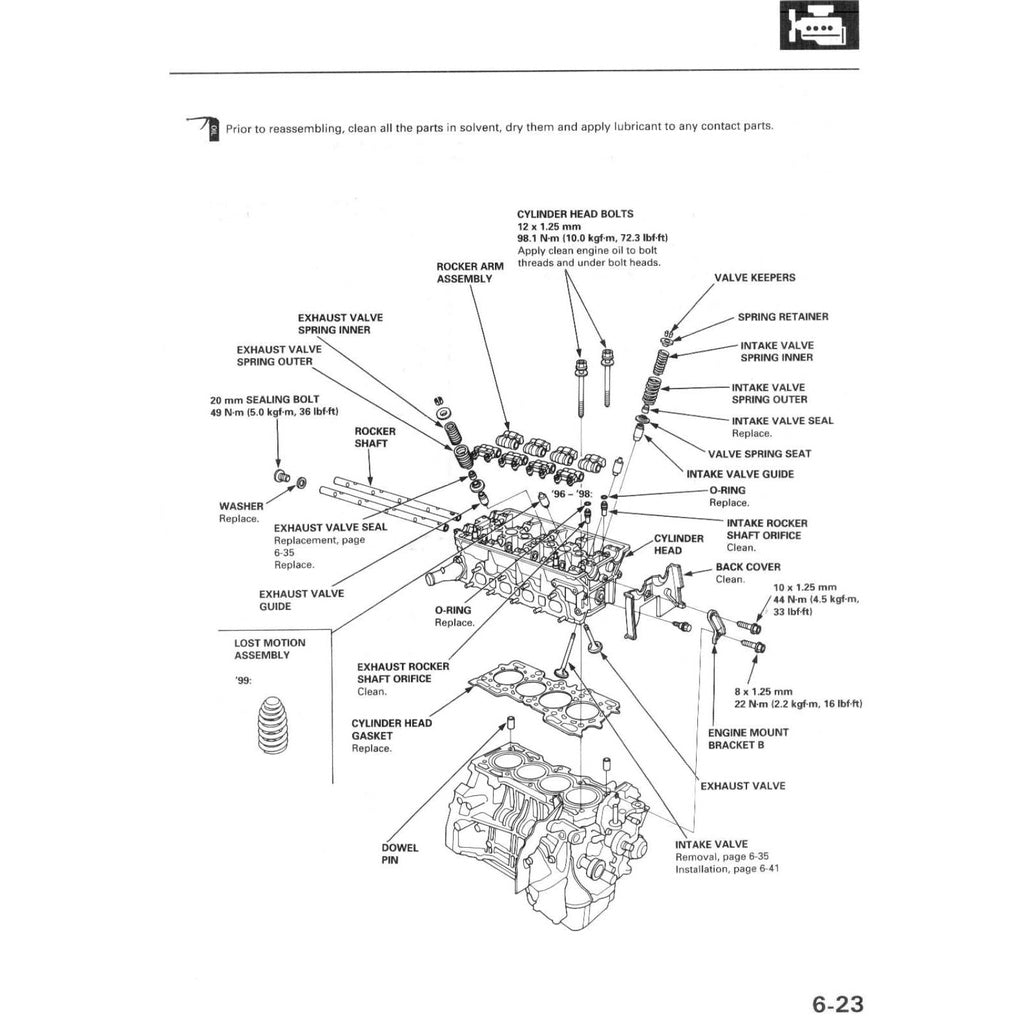 HONDA PRELUDE BB5-9 (1997-2001) SERVICE WORKSHOP MANUAL - Image 8