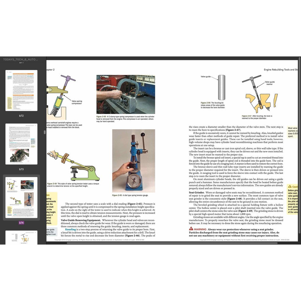 TODAY'S TECHNICIAN: AUTOMOTIVE ENGINE REPAIR & REBUILDING - TRAINING & WORKSHOP MANUAL - Image 8