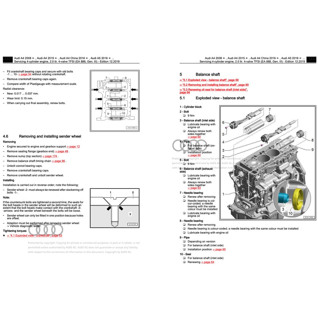 AUDI A4 B9 (2016-2024) SERVICE WORKSHOP MANUAL - Image 9