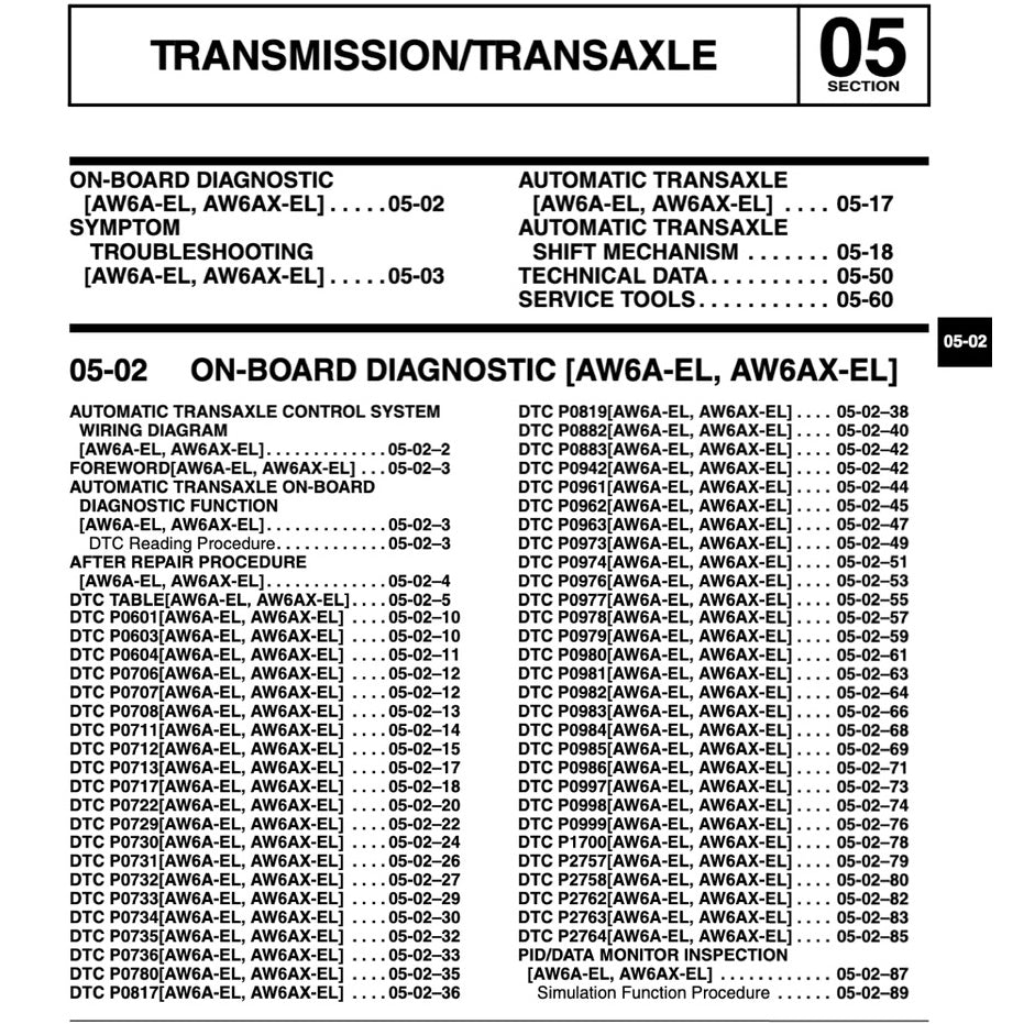 MAZDA CX-7 ER (2007-2012) SERVICE WORKSHOP MANUAL - Image 7