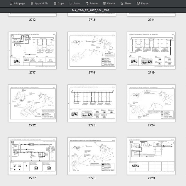 MAZDA CX-9 TB (2007-2015) SERVICE WORKSHOP MANUAL - Image 10