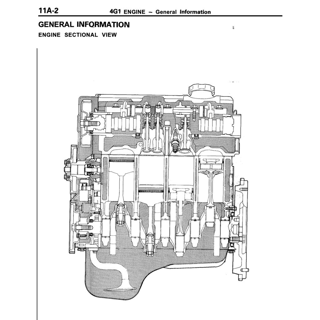 MITSUBISHI ENGINE ALL SERIES 3G/4G/4D/4A/4M/6A/6G/F8/F9 (1985-2005) REPAIR & SERVICE WORKSHOP MANUAL - Image 8
