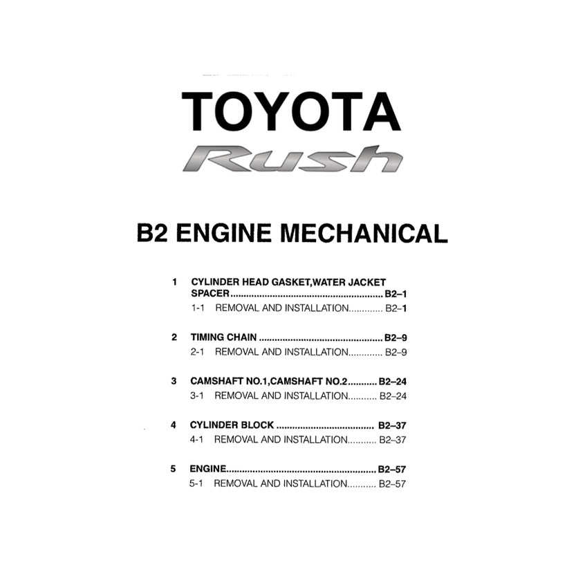 TOYOTA RUSH F800 (2017-2023) SERVICE WORKSHOP MANUAL - Image 7