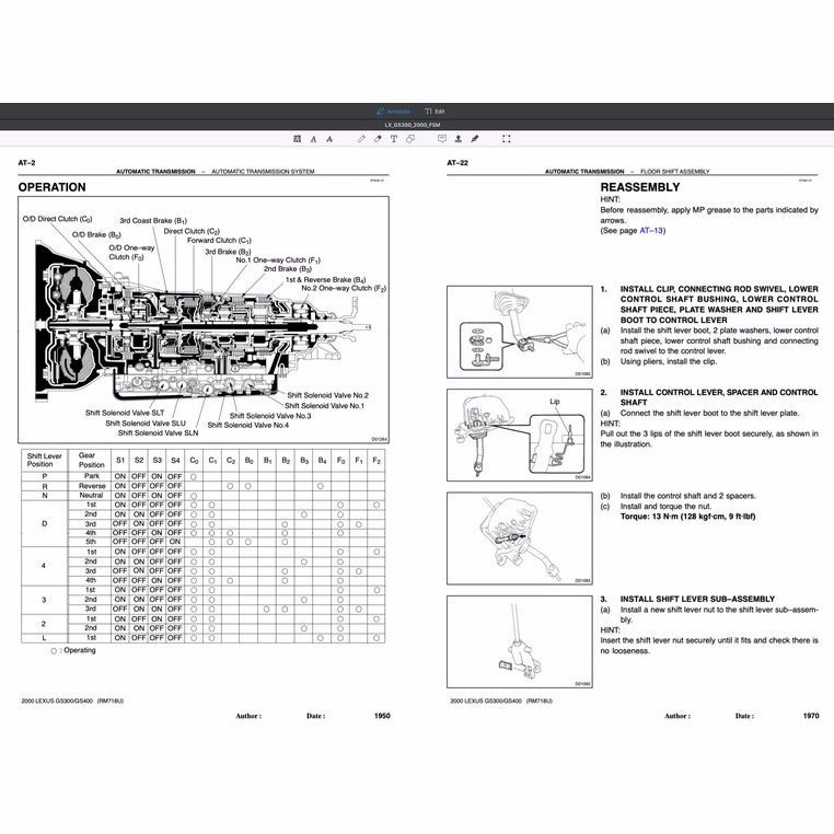 LEXUS GS300 GS400 (1997-2005) SERVICE WORKSHOP MANUAL - Image 5