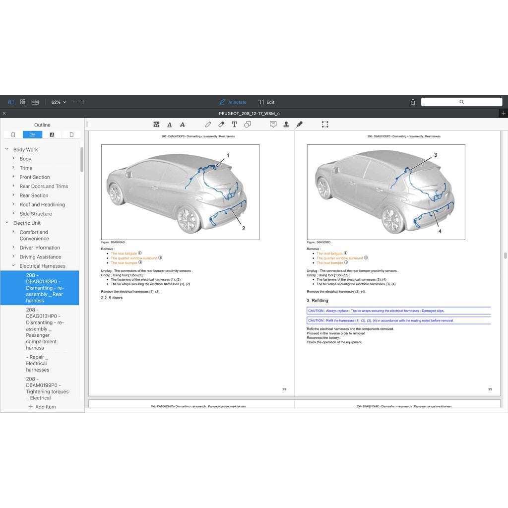 PEUGEOT 208 A9 (2012-2017) SERVICE WORKSHOP MANUAL - Image 7