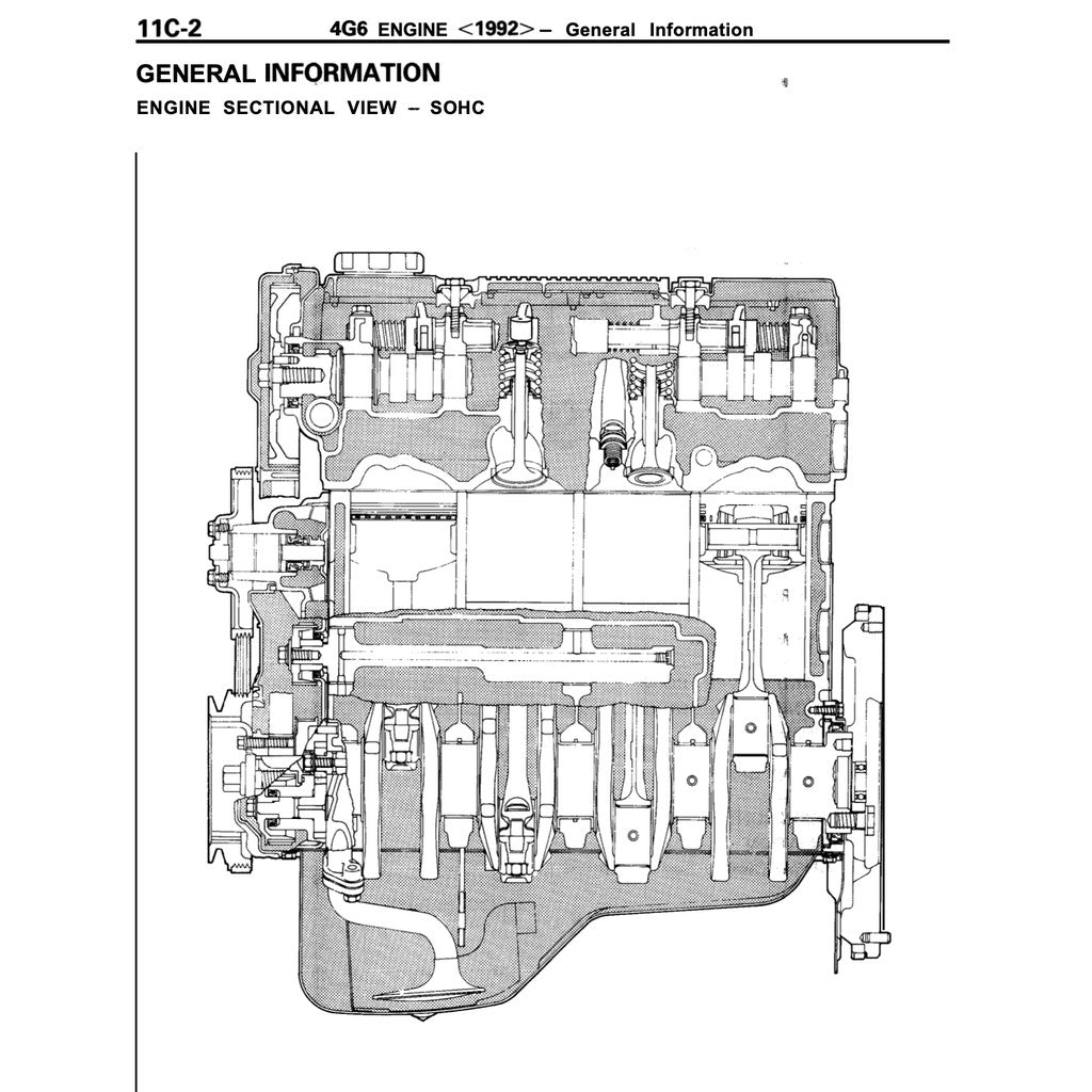 MITSUBISHI ENGINE ALL SERIES 3G/4G/4D/4A/4M/6A/6G/F8/F9 (1985-2005) REPAIR & SERVICE WORKSHOP MANUAL - Image 9