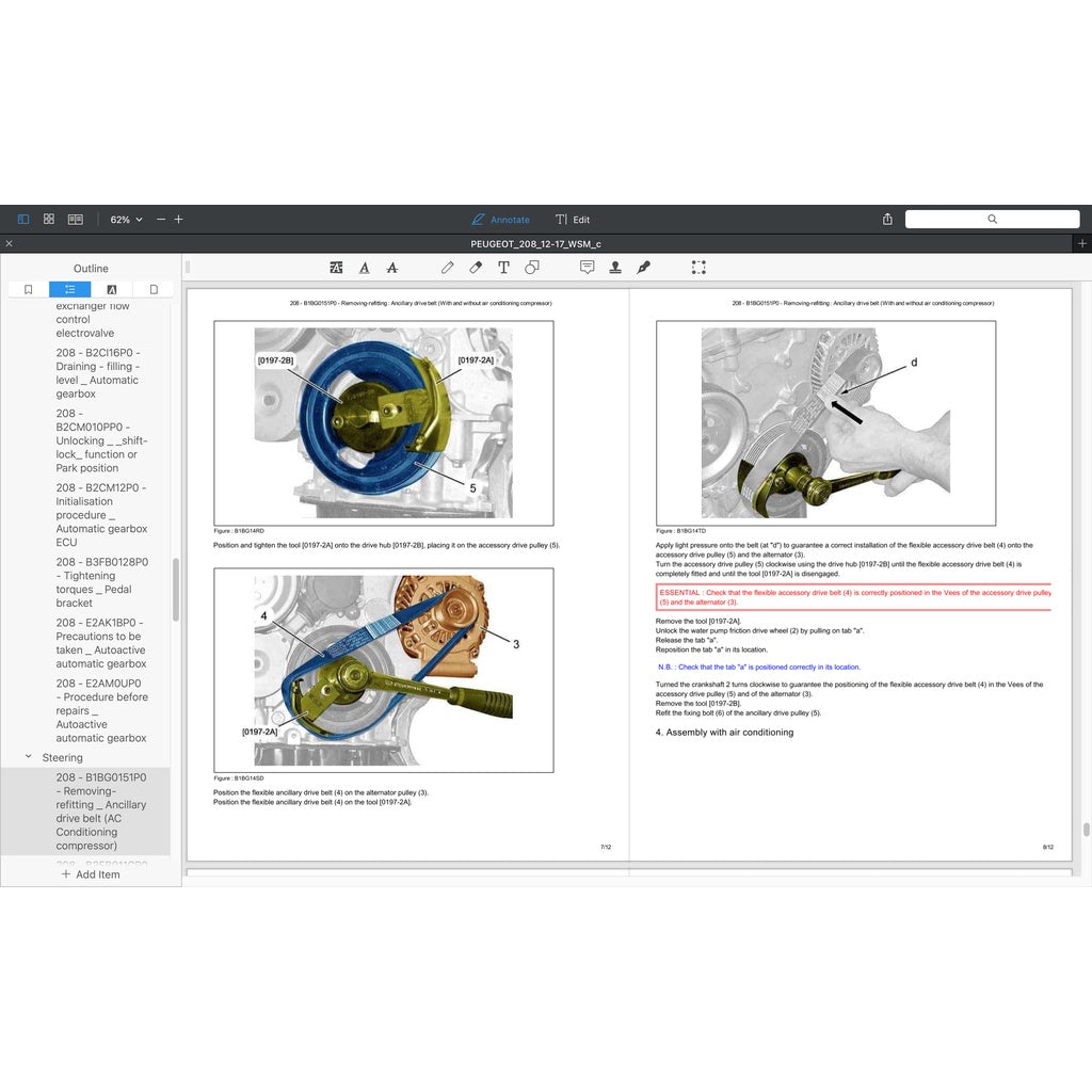 PEUGEOT 208 A9 (2012-2017) SERVICE WORKSHOP MANUAL - Image 8
