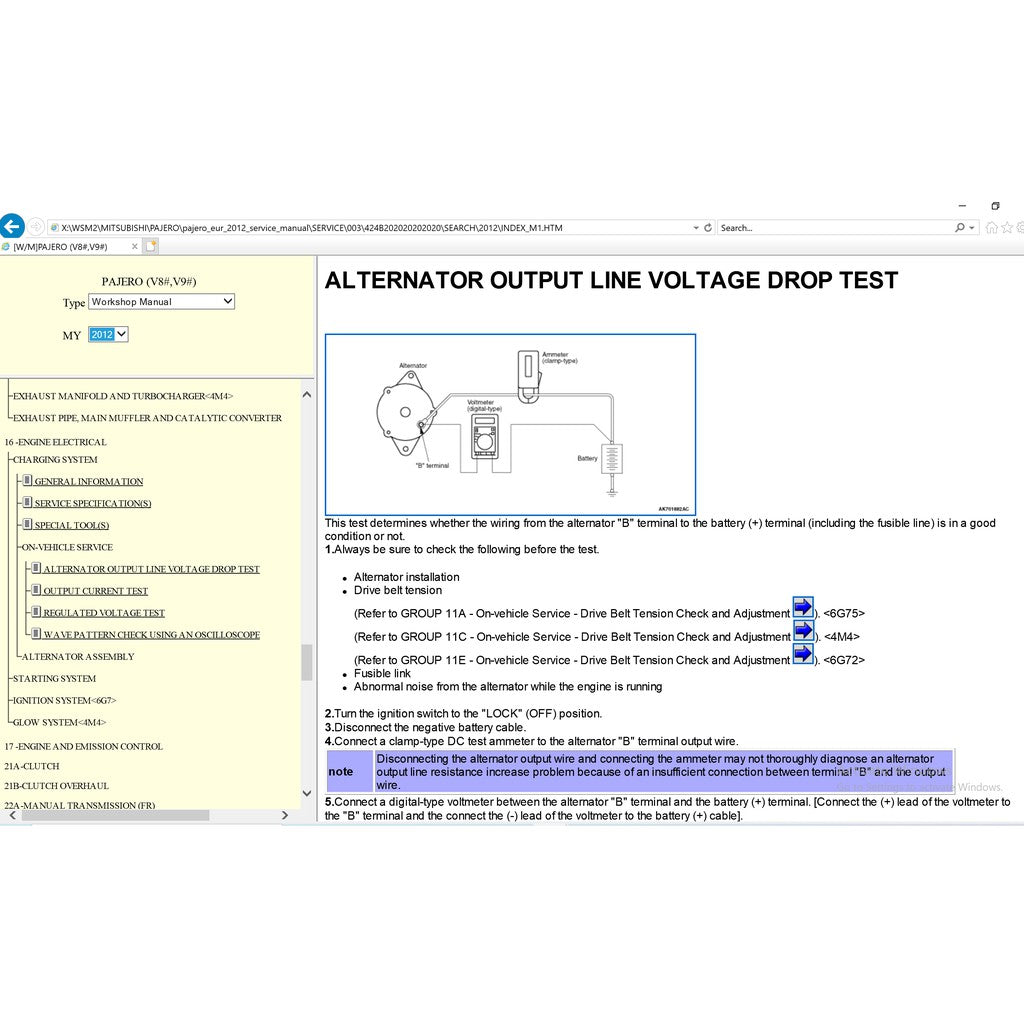 MITSUBISHI PAJERO IV V80/V90 (2006-2021) SERVICE WORKSHOP MANUAL - Image 17