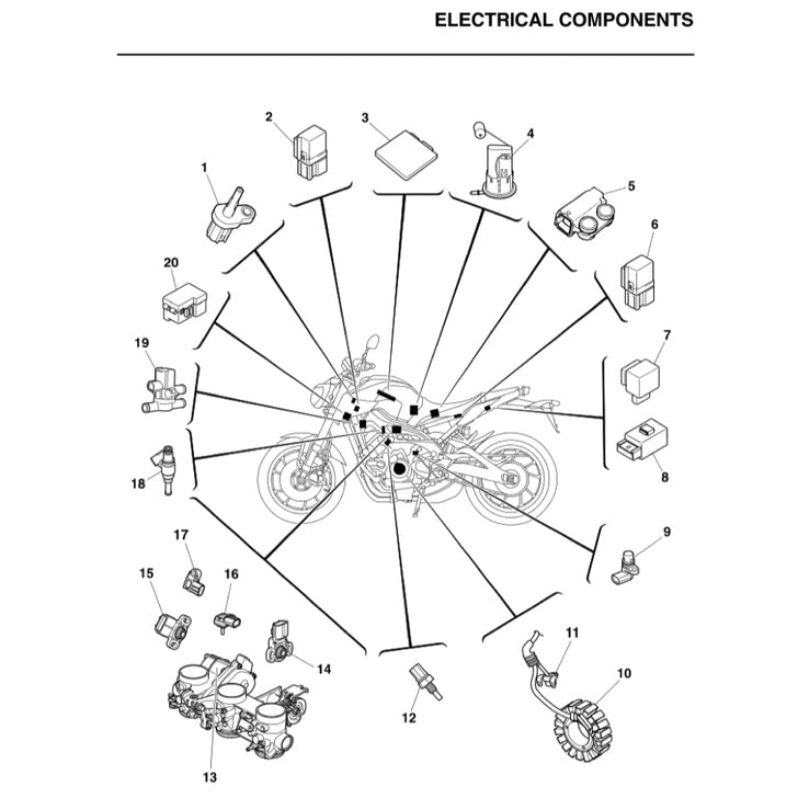 YAMAHA TRACER MT-09 MT09 (2015-2016) SERVICE WORKSHOP MANUAL+ PARTS CATALOGUE + OWNER'S MANUAL - Image 8