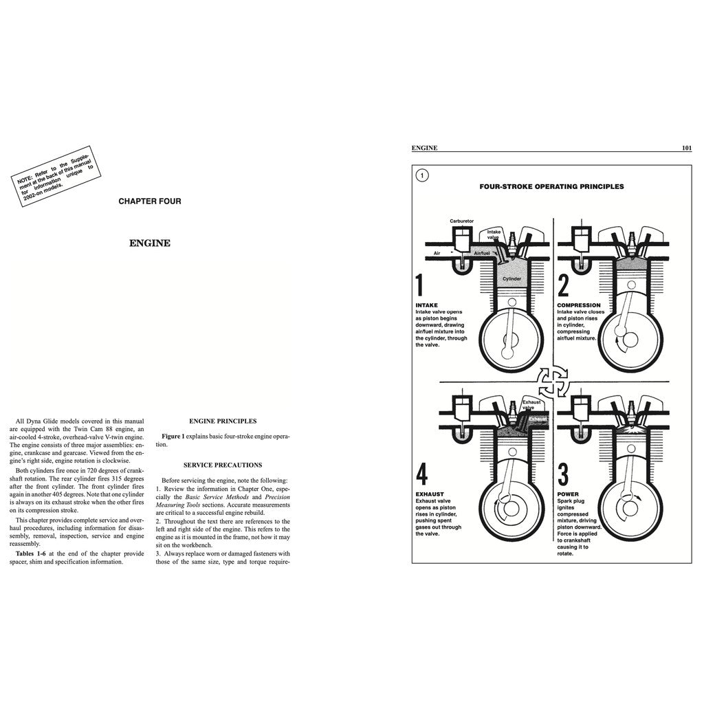 HARLEY DAVIDSON DYNA GLIDE FXD TWIN CAM 88 (1999-2005) SERVICE WORKSHOP MANUAL + PARTS CATALOGUE - CLYMER - Image 3