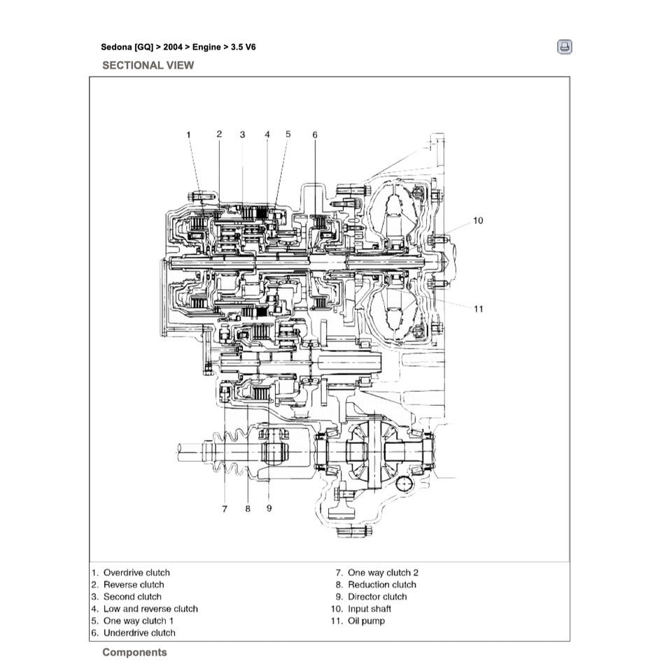 KIA SEDONA/CARNIVAL NAZA RIA KV-II (2002-2006) SERVICE WORKSHOP MANUAL - Image 6