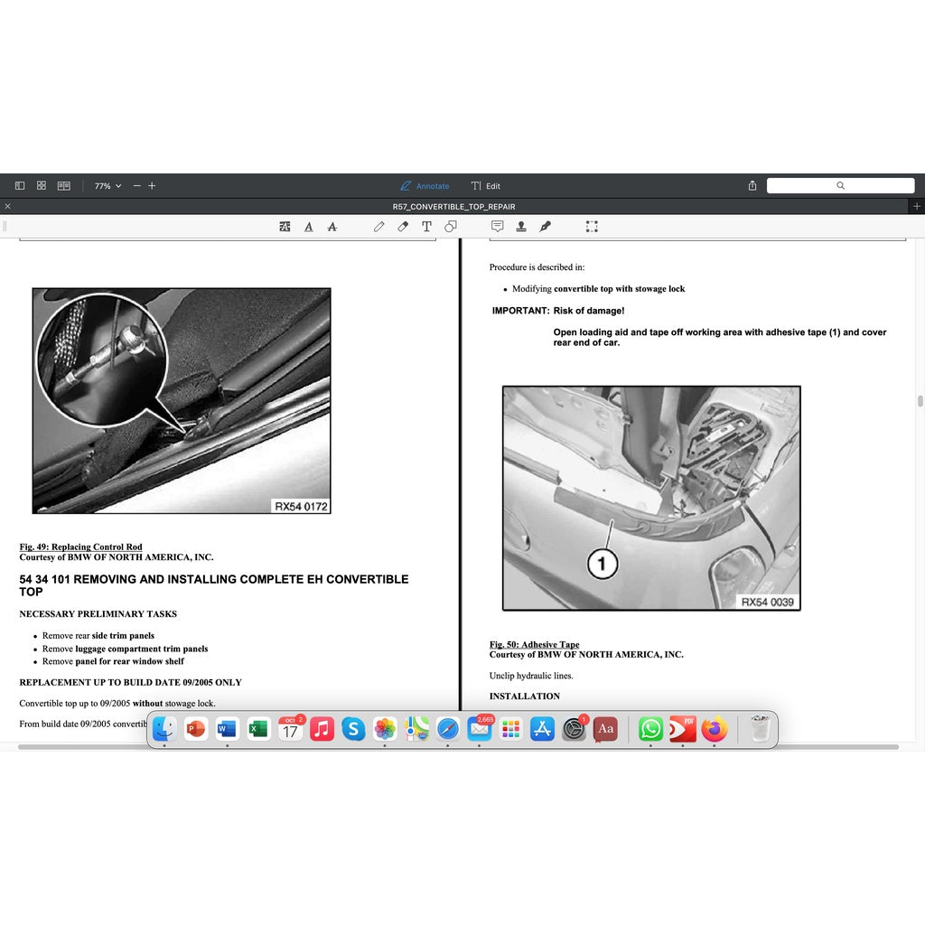MINI COOPER R57 (2009-2013) CONVERTIBLE TOP SERVICE & REPAIR MANUAL - Image 8
